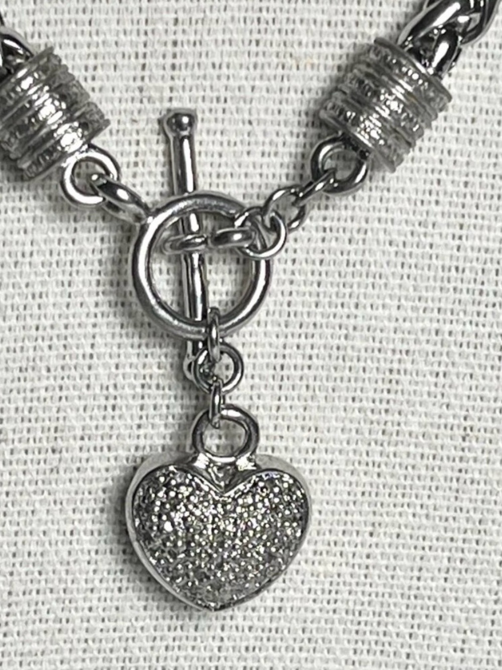 Diamond Heart Toggle Necklace